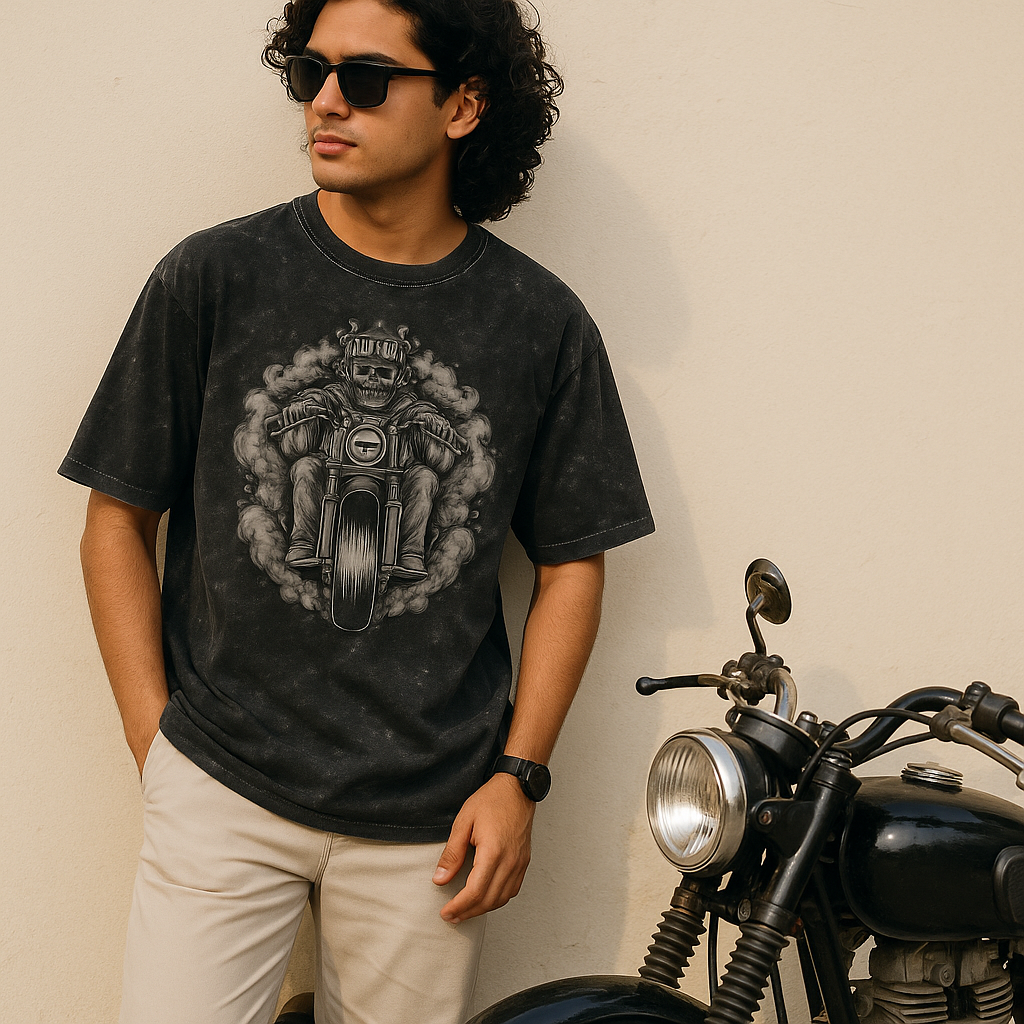 Unisex Acid Washed Oversized Tee