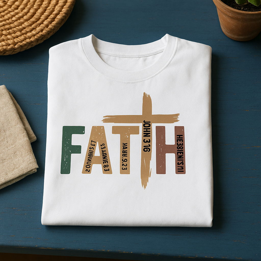 Faith Bible Verse Oversized T-Shirt
