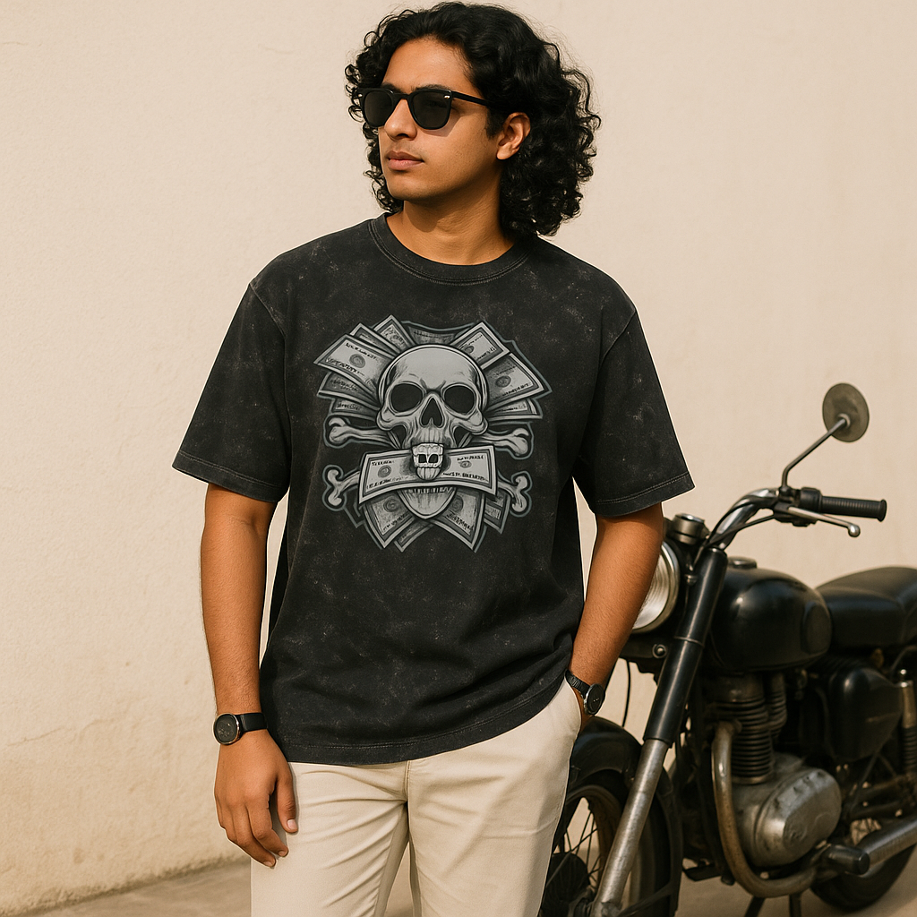 Unisex Acid Washed Oversized Tee