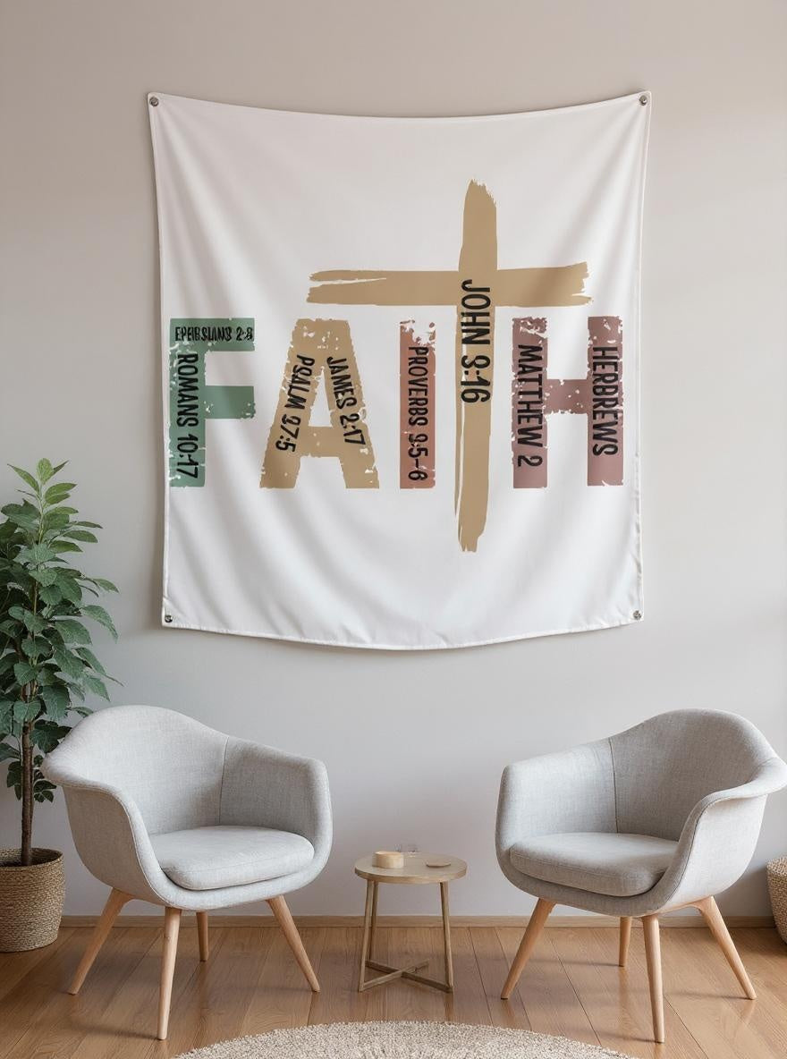 Bible Verse “FAITH” Wall Tapestry