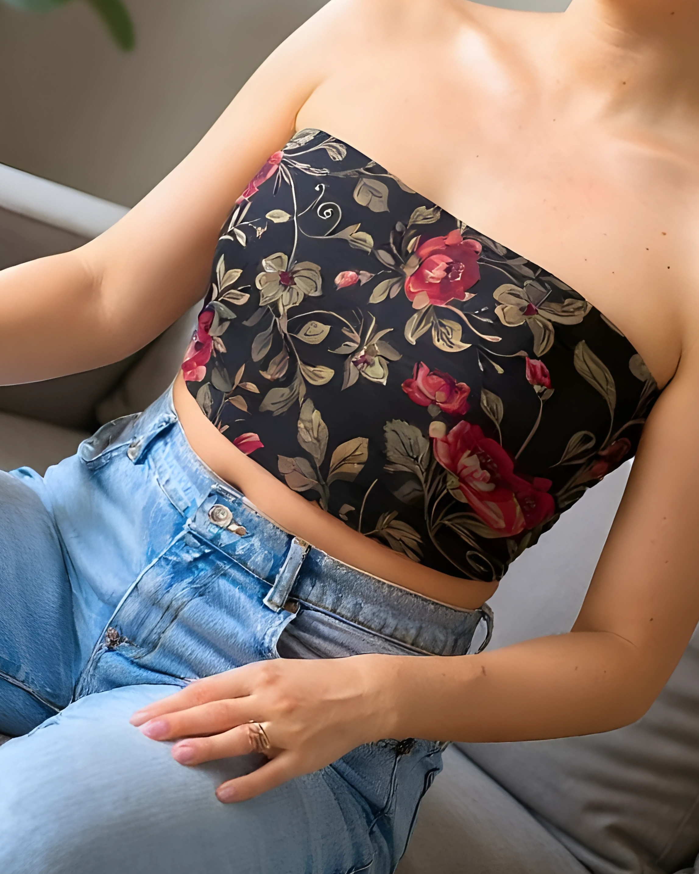 DESERT ROSE TUBE TOP