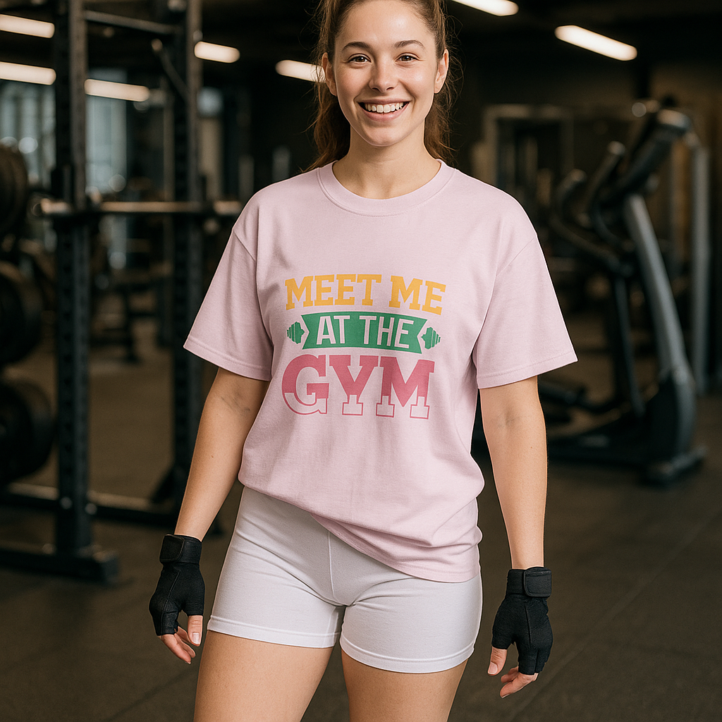Meet Me at the Gym Oversized Unisex Cotton T-Shirt
