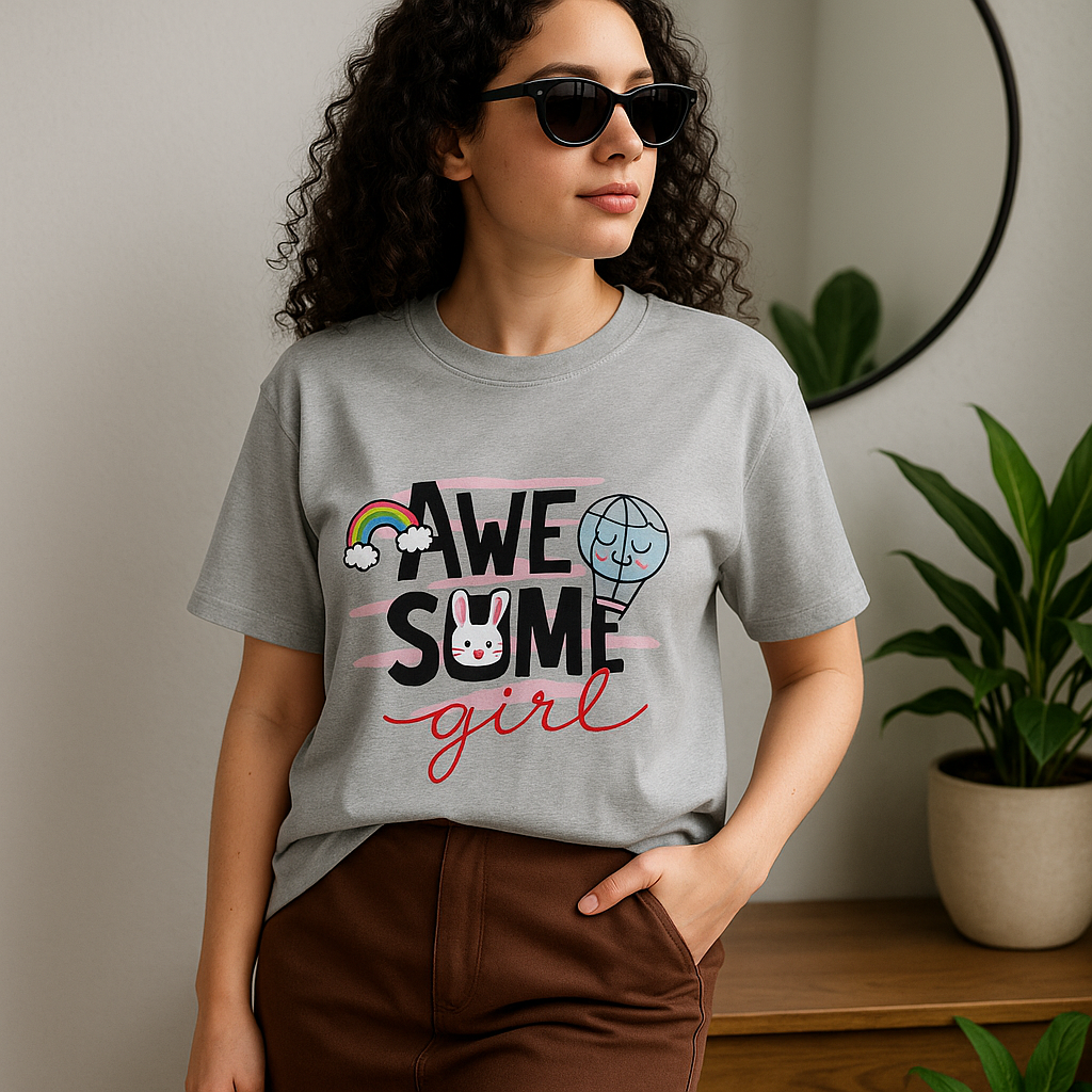 Awesome Girl Oversized Tee