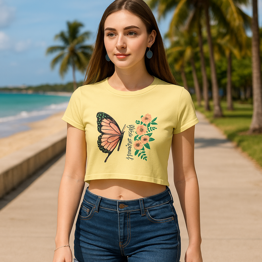 Butterfly Aesthetic Crop Top