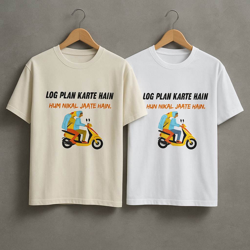 Log Plan Karte Hain – Travel Quote T-Shirt for Men