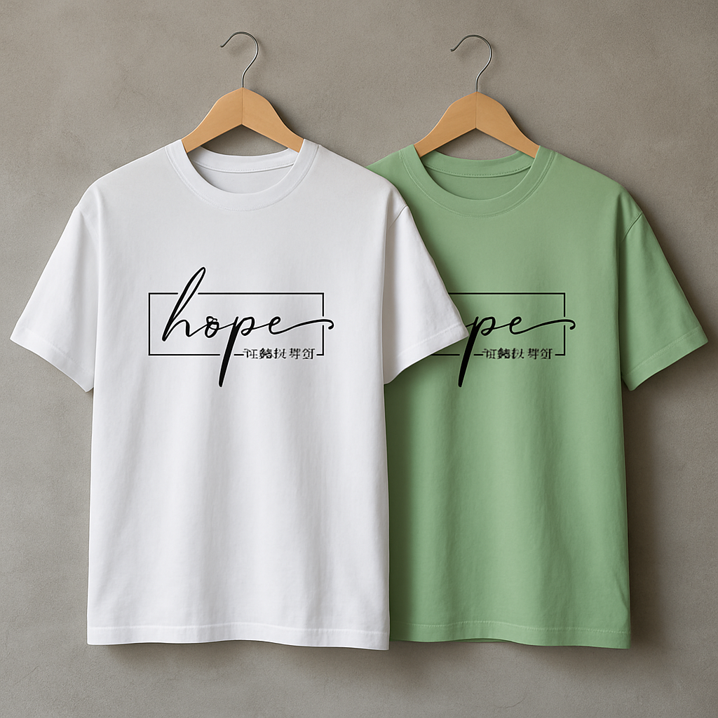 Hope – Psalm 130:5 Scripture T-Shirt for Men | Minimal Christian Faith Tee