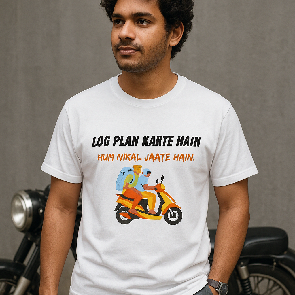 Log Plan Karte Hain – Travel Quote T-Shirt for Men
