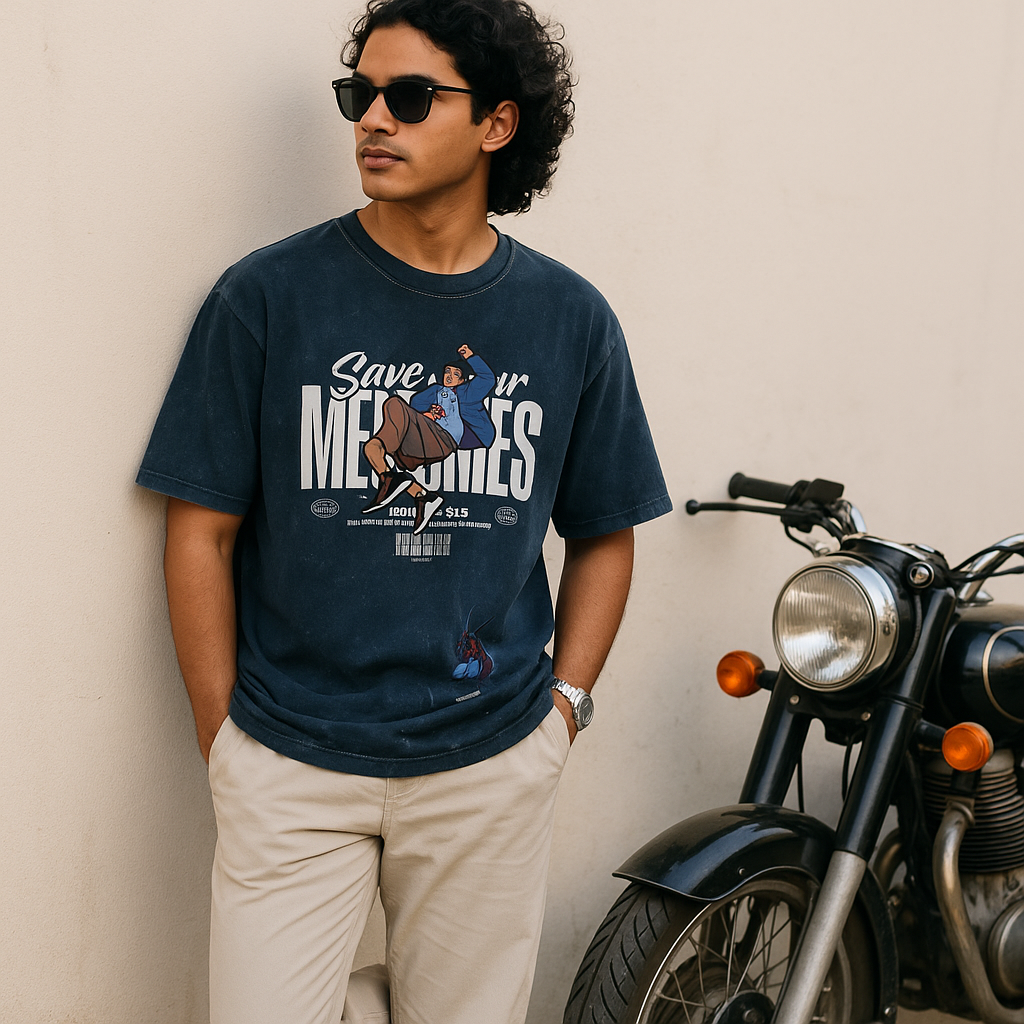 Unisex Acid Washed Oversized Tee