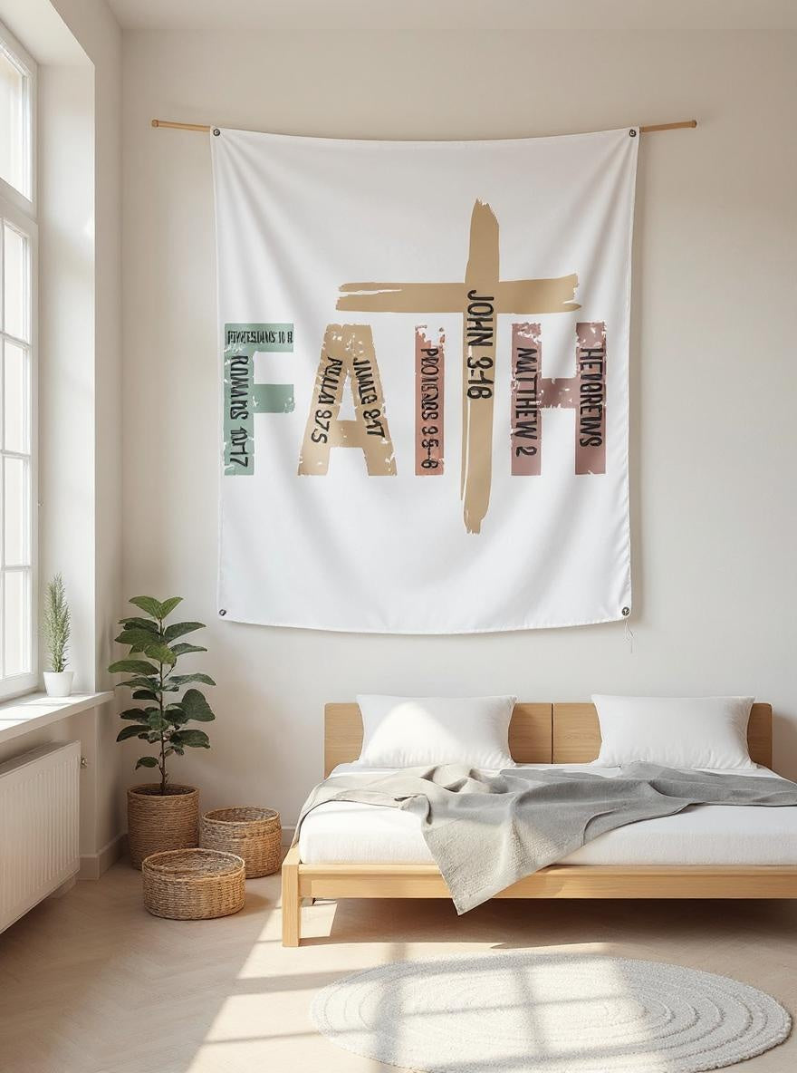 Bible Verse “FAITH” Wall Tapestry