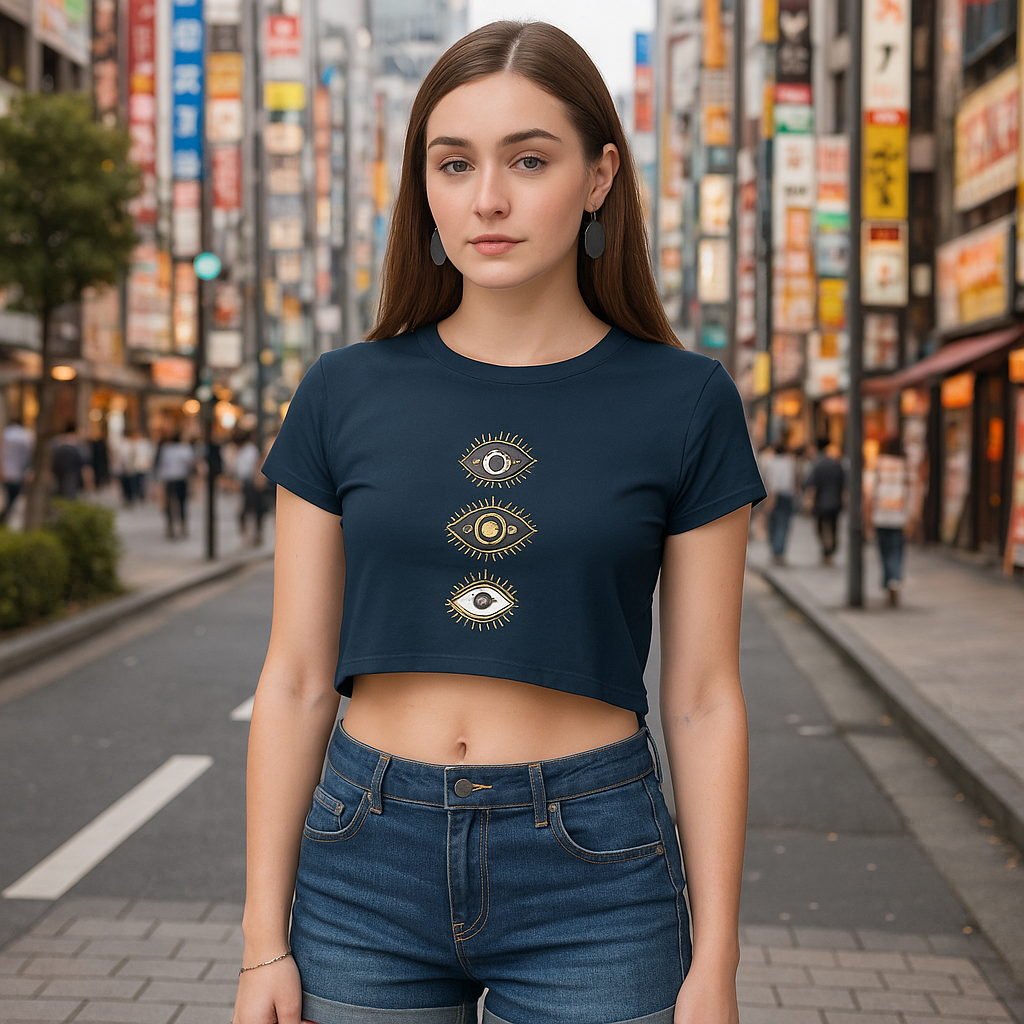 Evil Eye Printed Crop Top