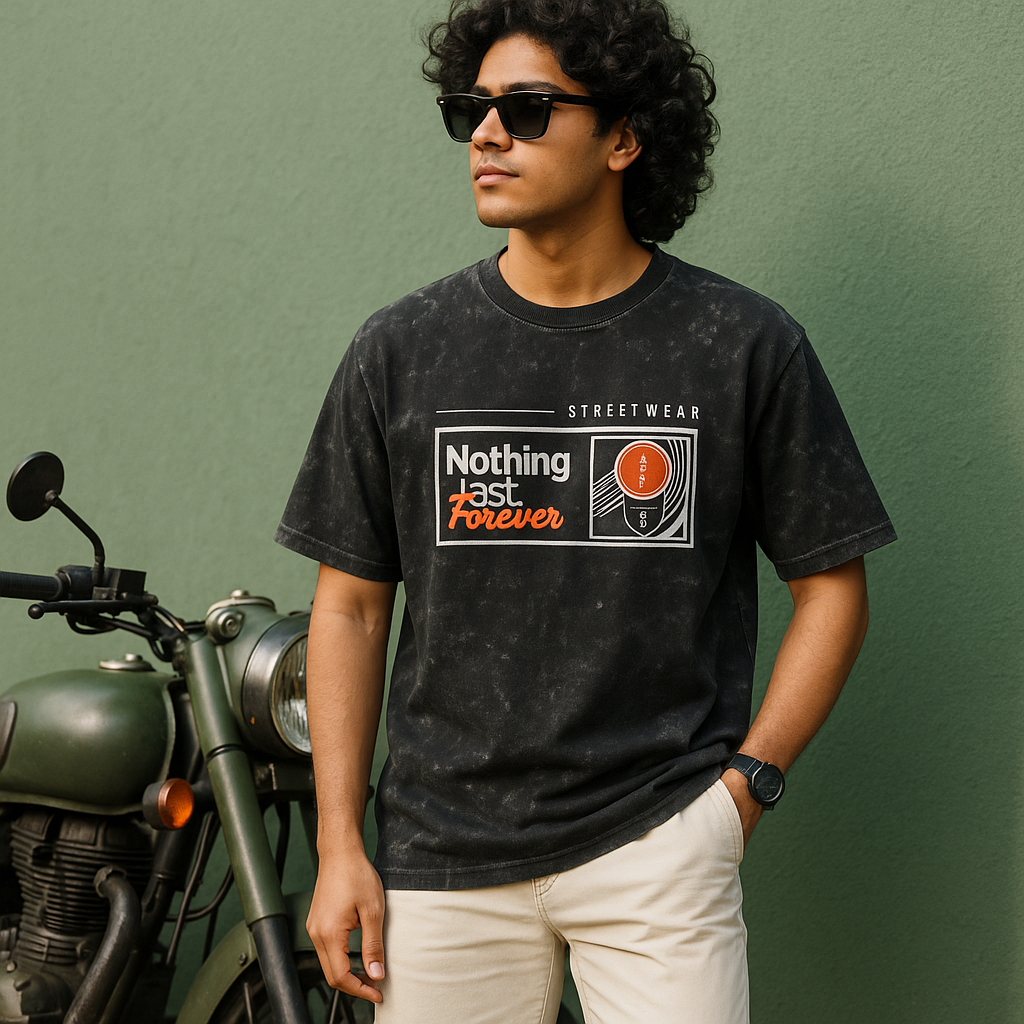 Unisex Acid Washed Oversized Tee