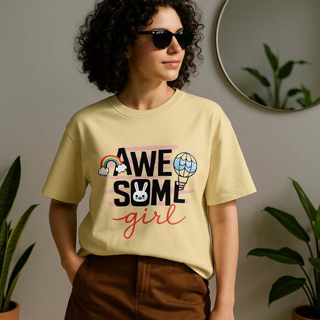 Awesome Girl Oversized Tee
