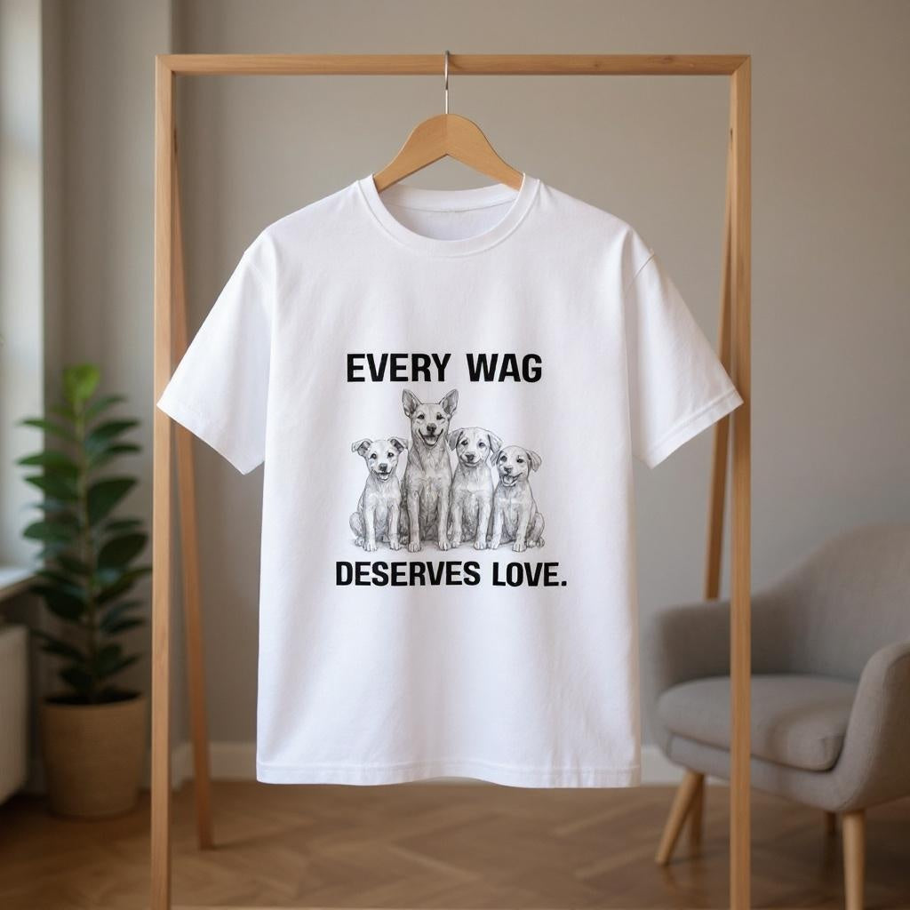 Every Wag Deserves Love – Stray Dog Awareness T-Shirt