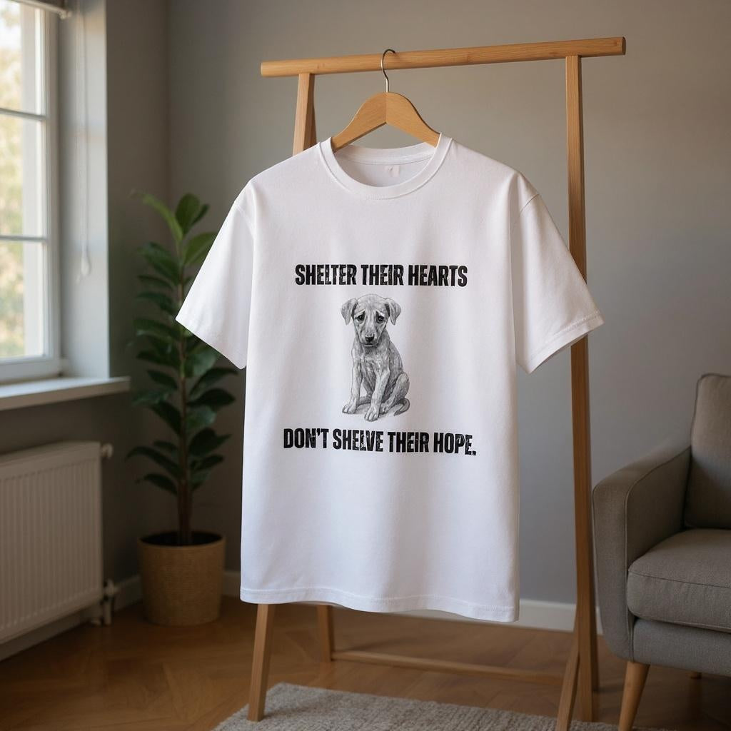 "Shelter Their Hearts" - Rescue Dog Awareness T-Shirt