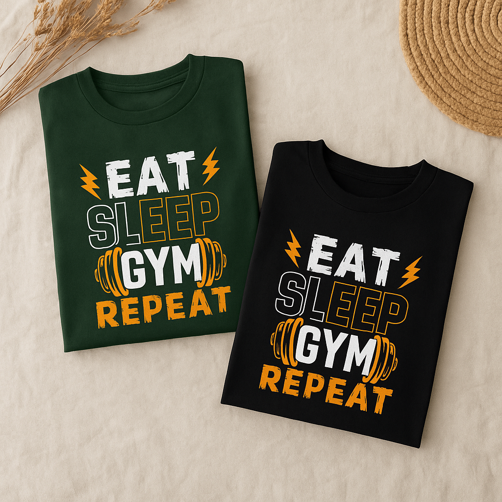Men’s “Eat Sleep Gym Repeat” Workout T-Shirt