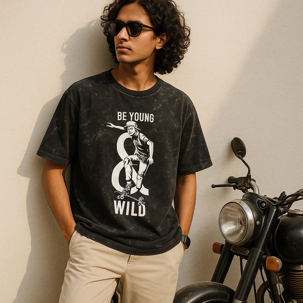 Unisex Acid Washed Oversized Tee