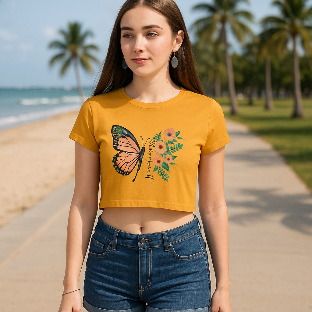 Butterfly Aesthetic Crop Top