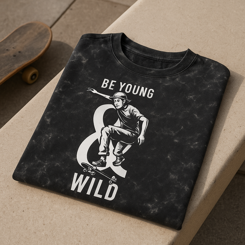 Unisex Acid Washed Oversized Tee