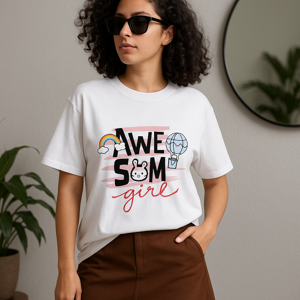 Awesome Girl Oversized Tee