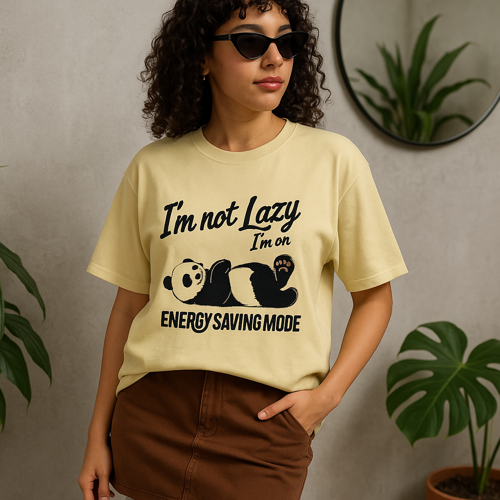 Energy Saving Mode Panda Tee