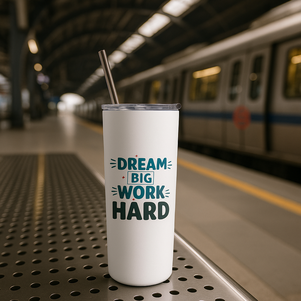 Dream Big Work Hard – Premium Stainless Steel Tumbler Bottle