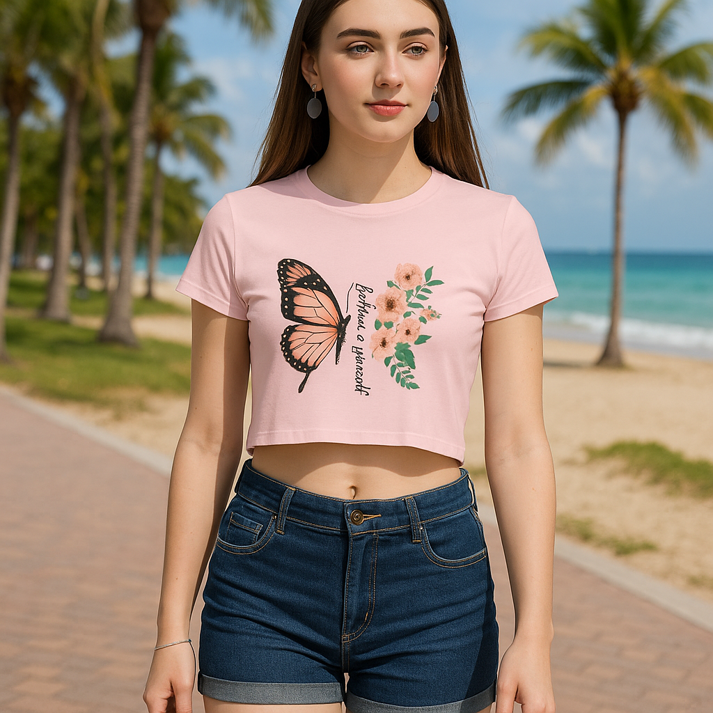 Butterfly Aesthetic Crop Top