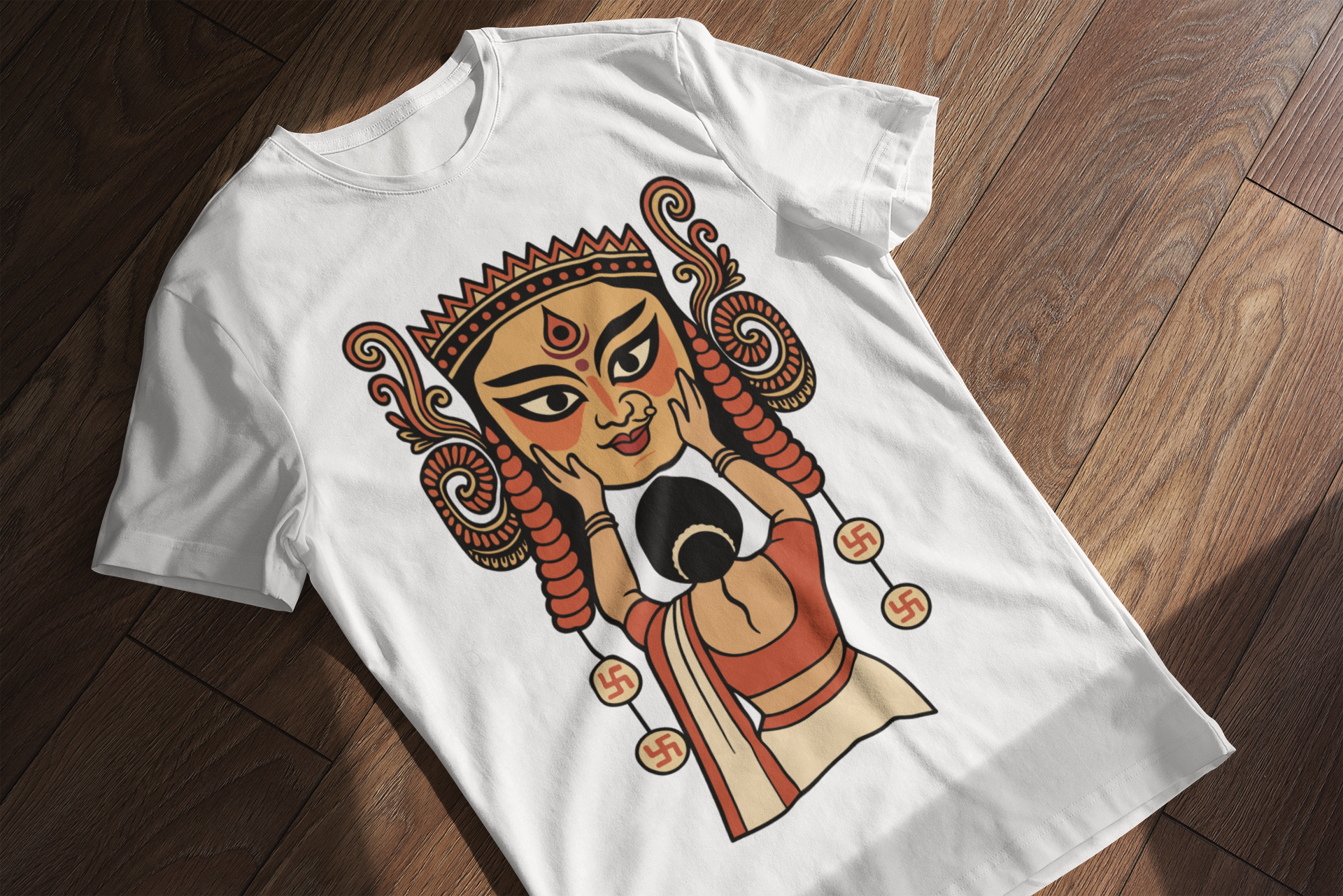 Maa Durga Mirror Art Tee