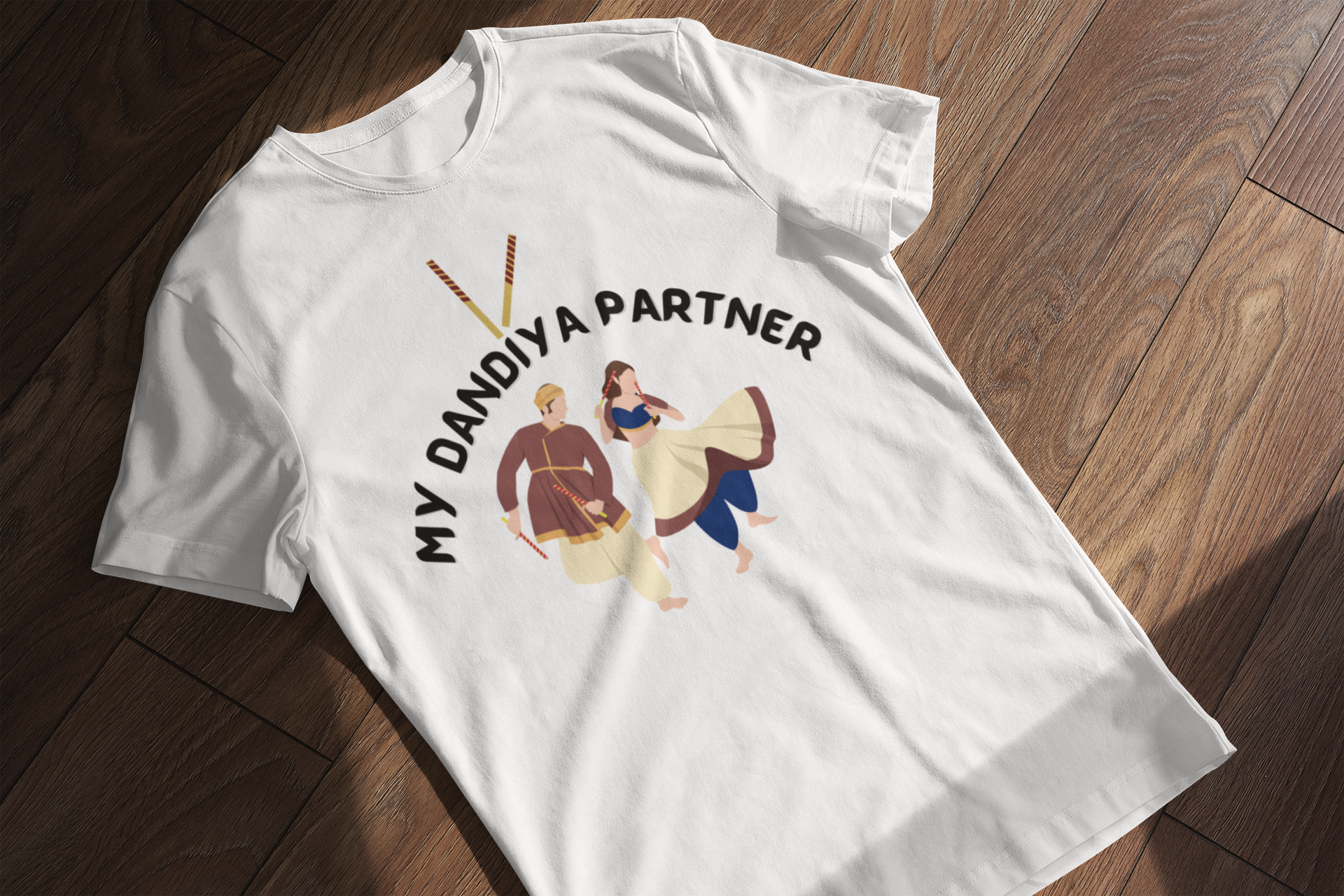My Dandiya Partner – Navratri Couple Tee