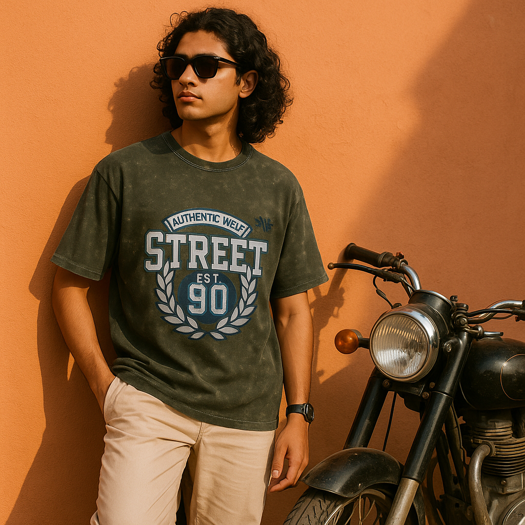 Unisex Acid Washed Oversized Tee