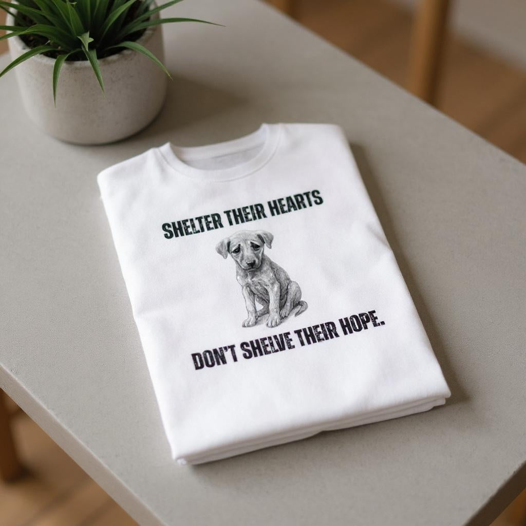 "Shelter Their Hearts" - Rescue Dog Awareness T-Shirt
