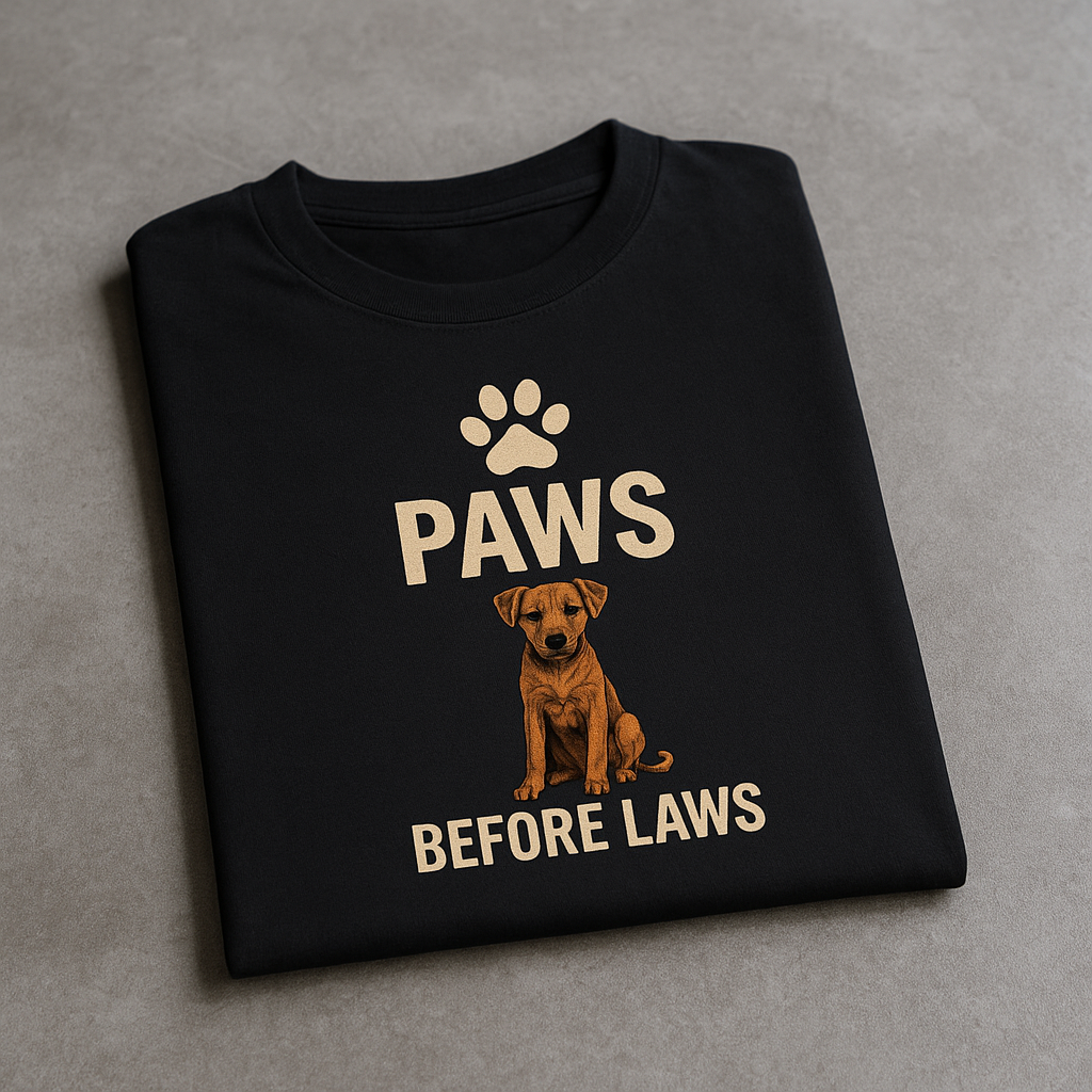 PAWS BEFORE LAWS – Street Dog Awareness Tee