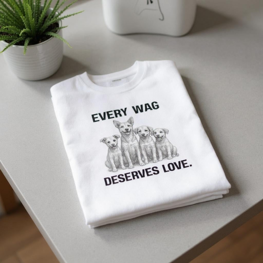 Every Wag Deserves Love – Stray Dog Awareness T-Shirt