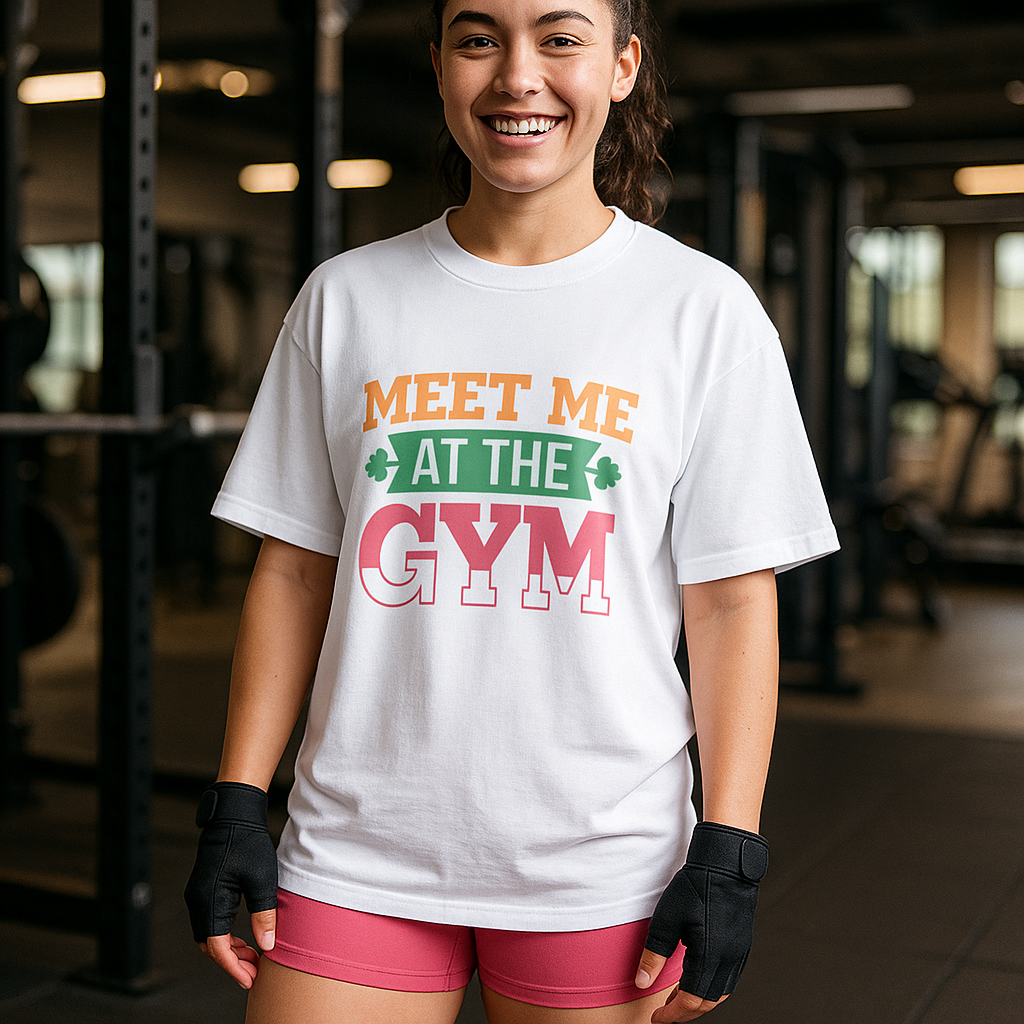 Meet Me at the Gym Oversized Unisex Cotton T-Shirt