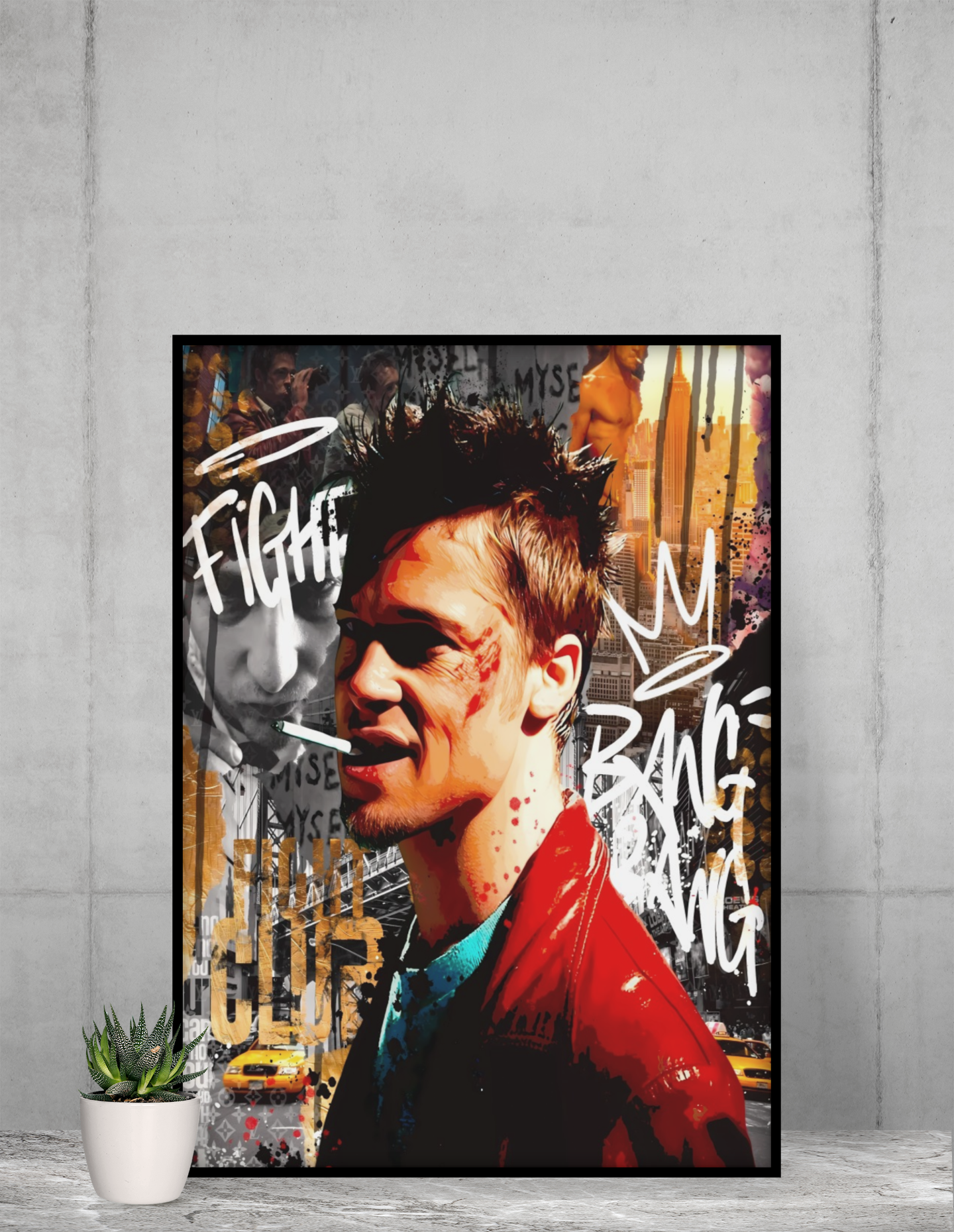Fight Club Inspired Acrylic Wall Art A3 Black Frame Poster
