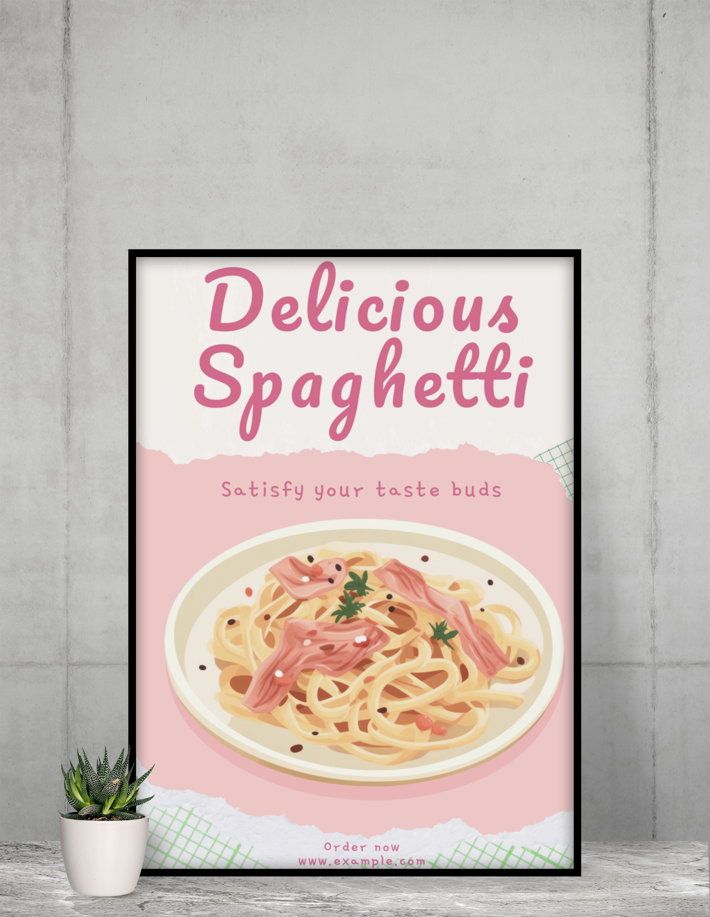 Spaghetti Pasta Poster Italian Food Restaurant Wall Art