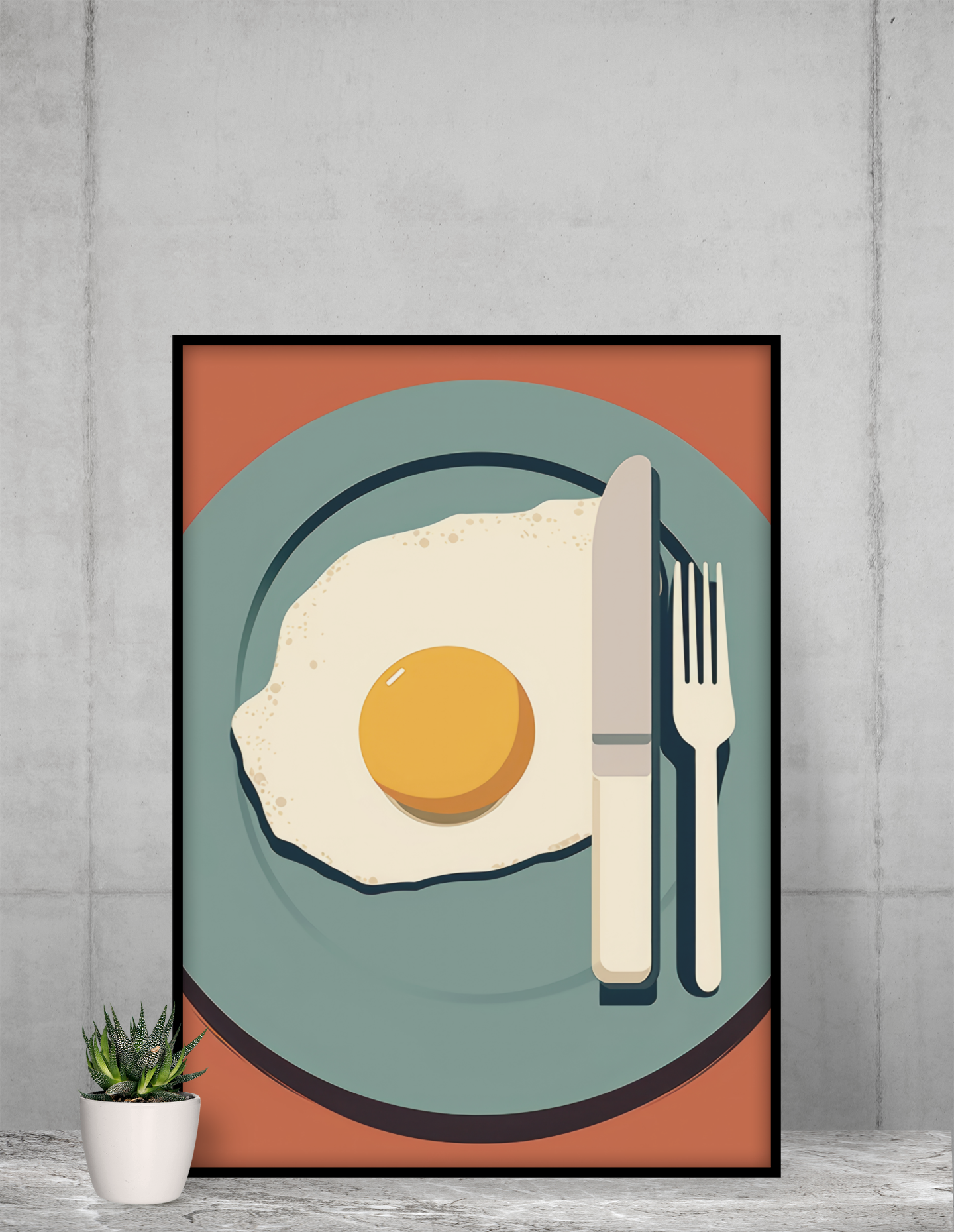 Fried Egg Breakfast Poster Kitchen Restaurant Wall Art