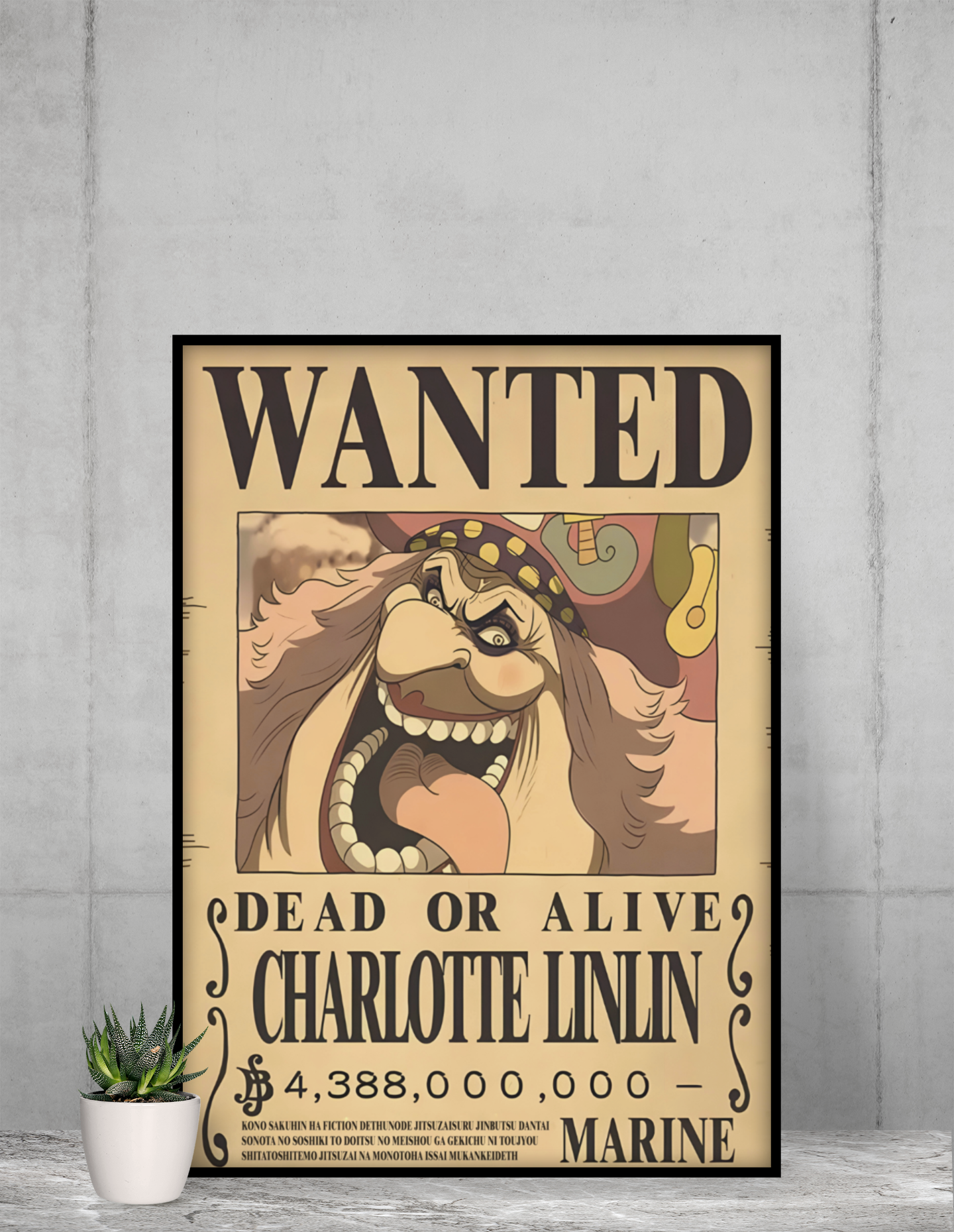 Charlotte Linlin Wanted Poster Acrylic Wall Art A3 Framed