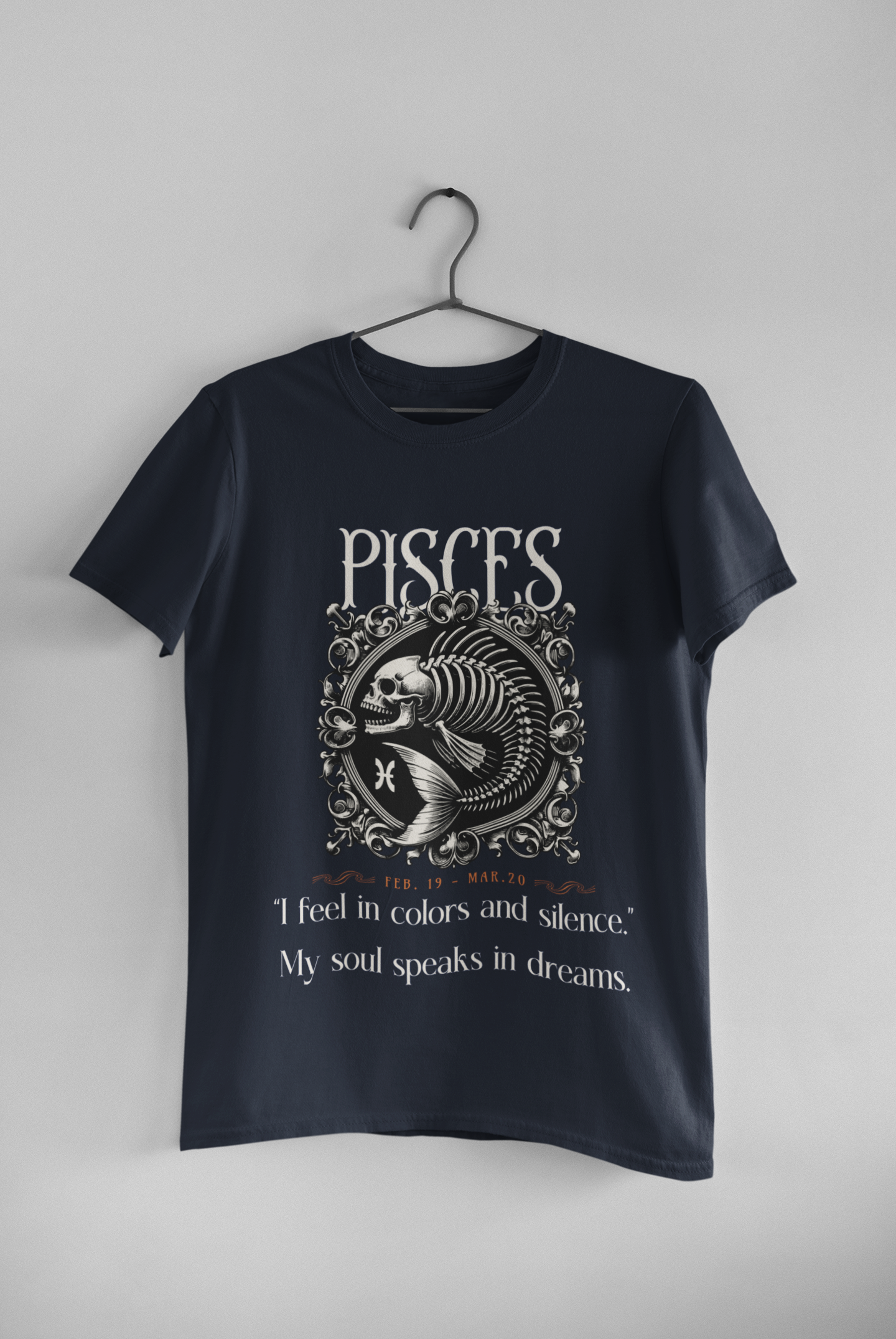 Pisces Zodiac T-Shirt – Dreamy Fish Graphic Tee with Soulful Quote for Water Signs