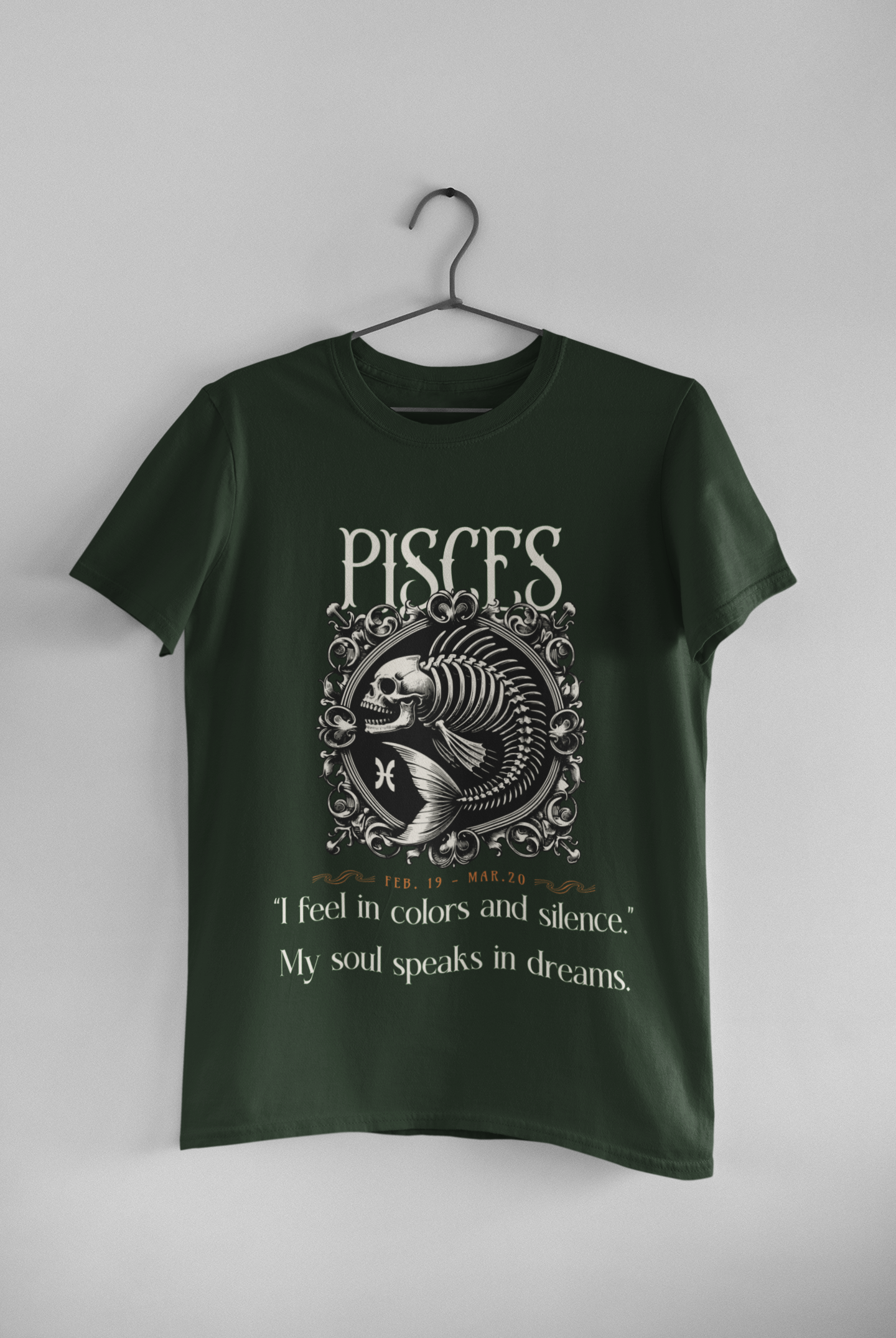 Pisces Zodiac T-Shirt – Dreamy Fish Graphic Tee with Soulful Quote for Water Signs