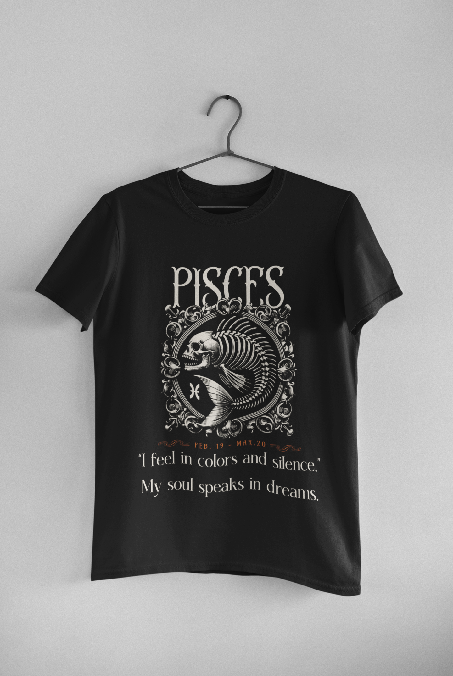 Pisces Zodiac T-Shirt – Dreamy Fish Graphic Tee with Soulful Quote for Water Signs