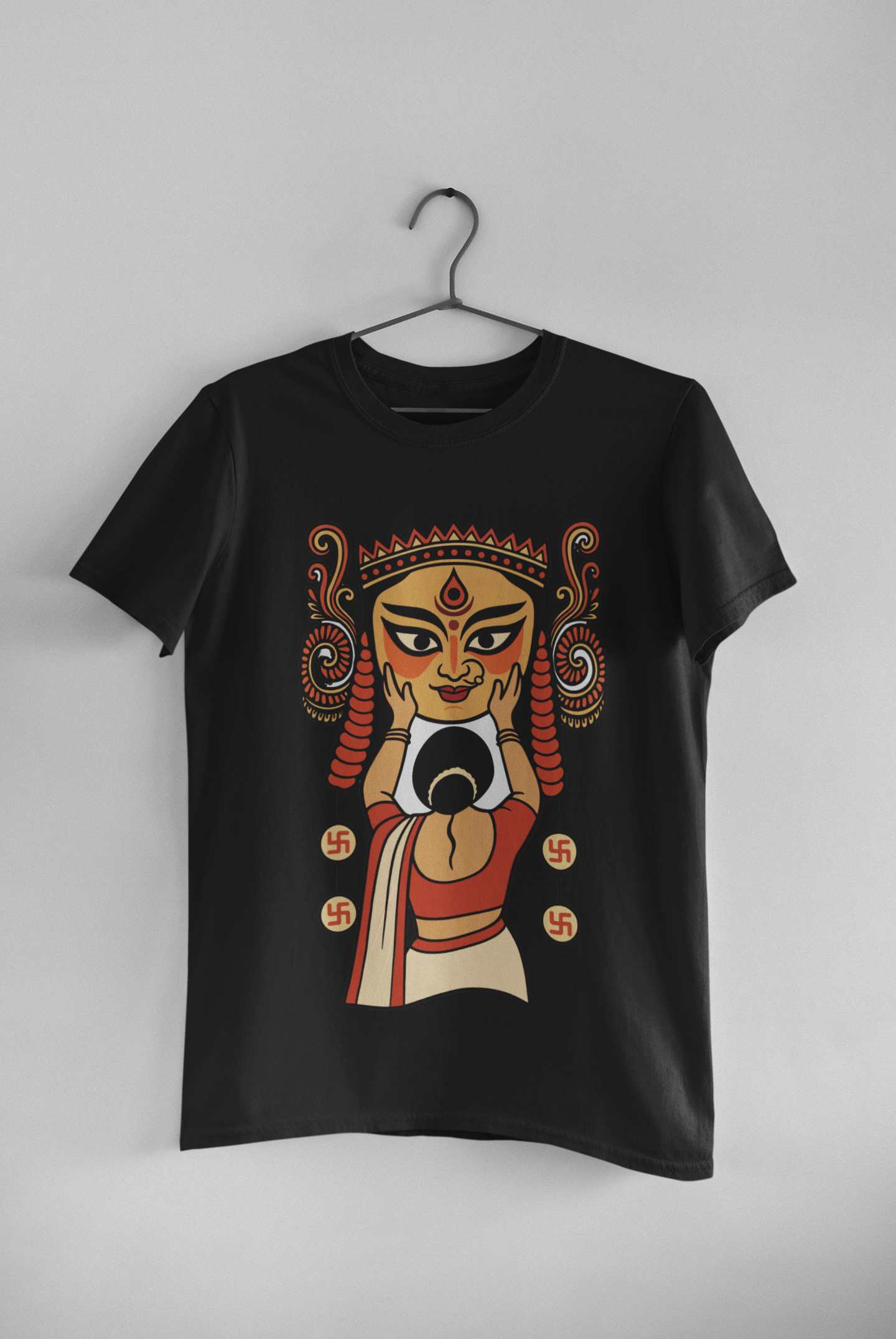 Maa Durga Mirror Art Tee