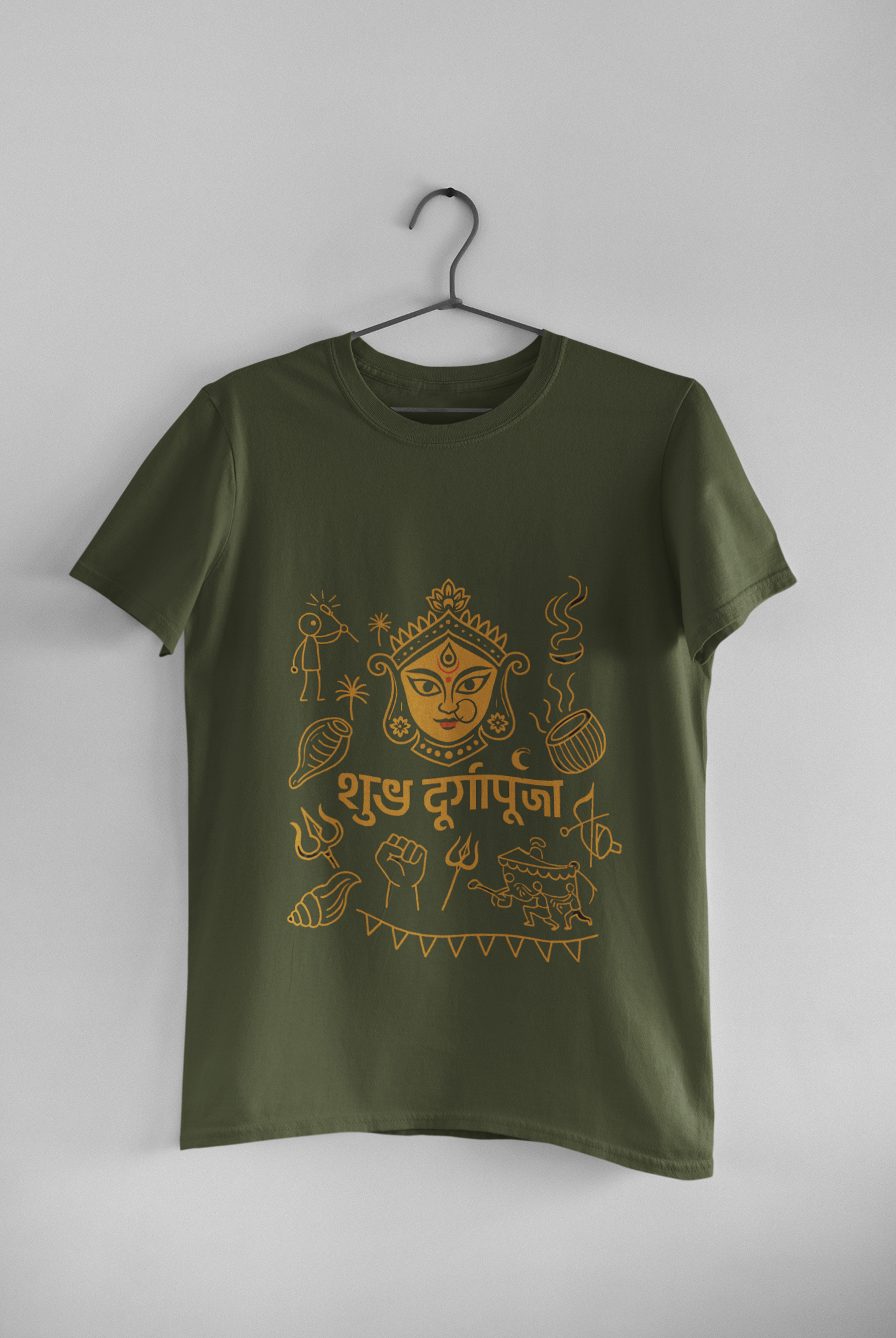 Shubh Durga Puja T-Shirt – Unisex Festive Cotton Tee