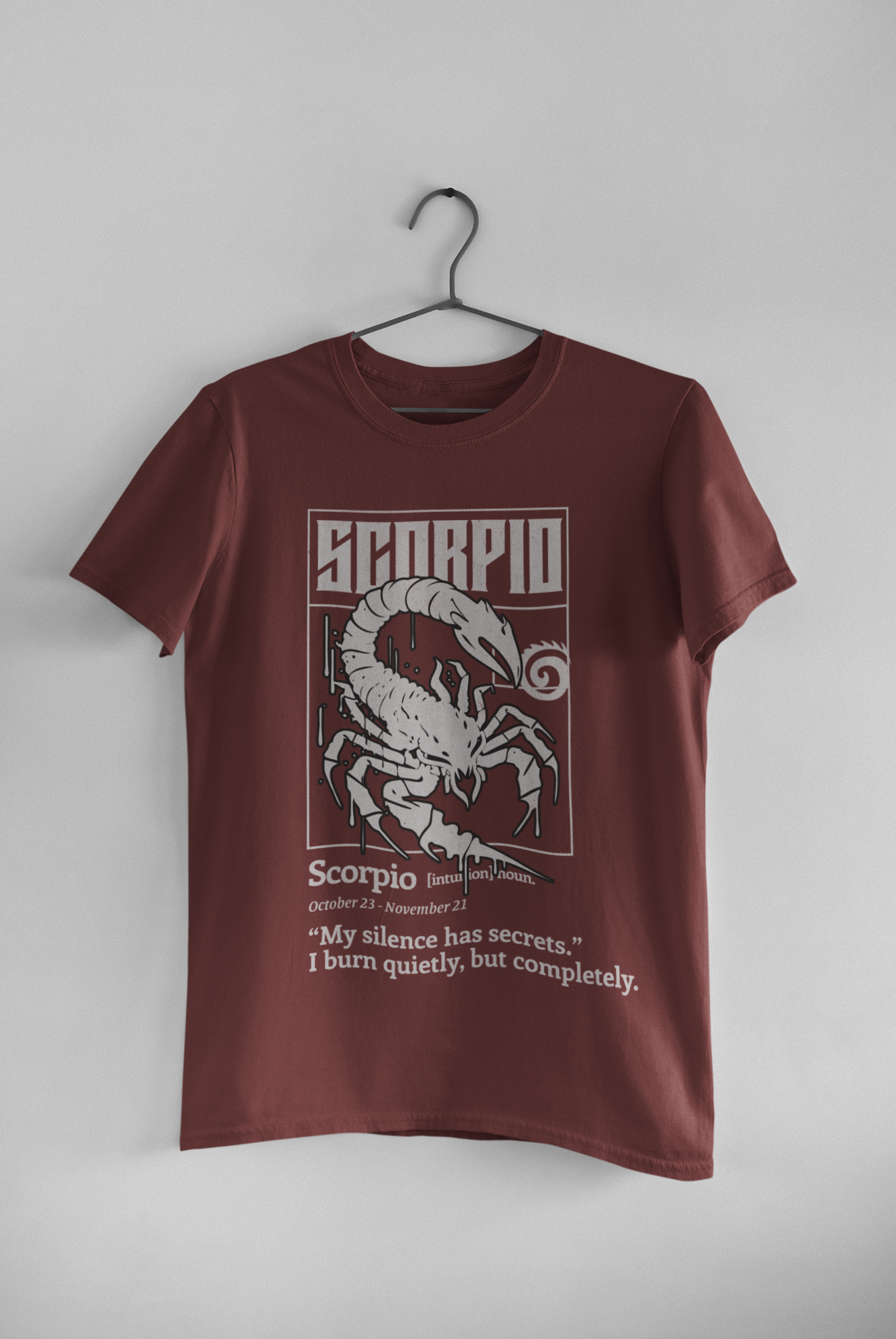 Scorpio Zodiac T-Shirt – Silent Power Astrology Graphic Tee for Scorpios