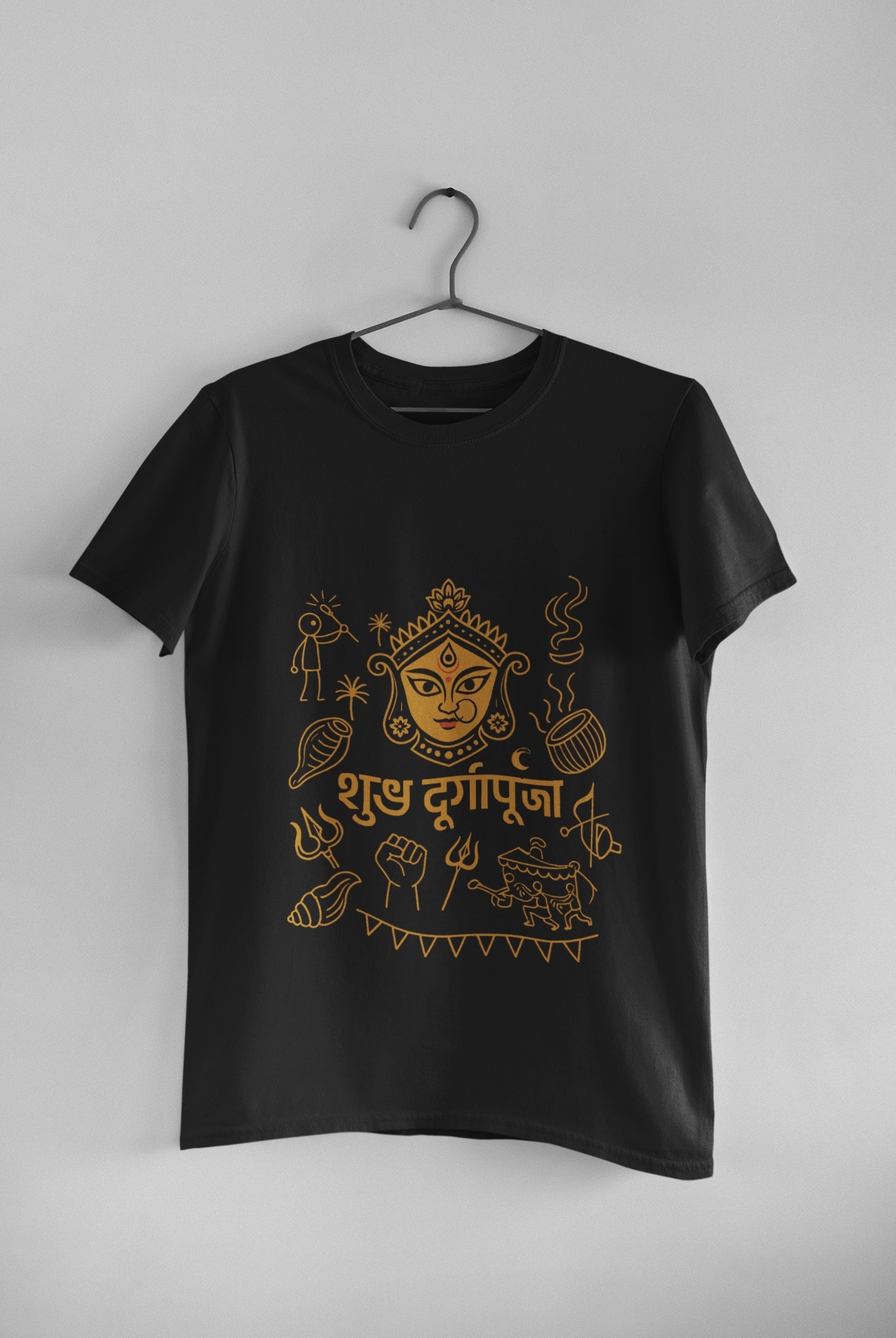Shubh Durga Puja T-Shirt – Unisex Festive Cotton Tee