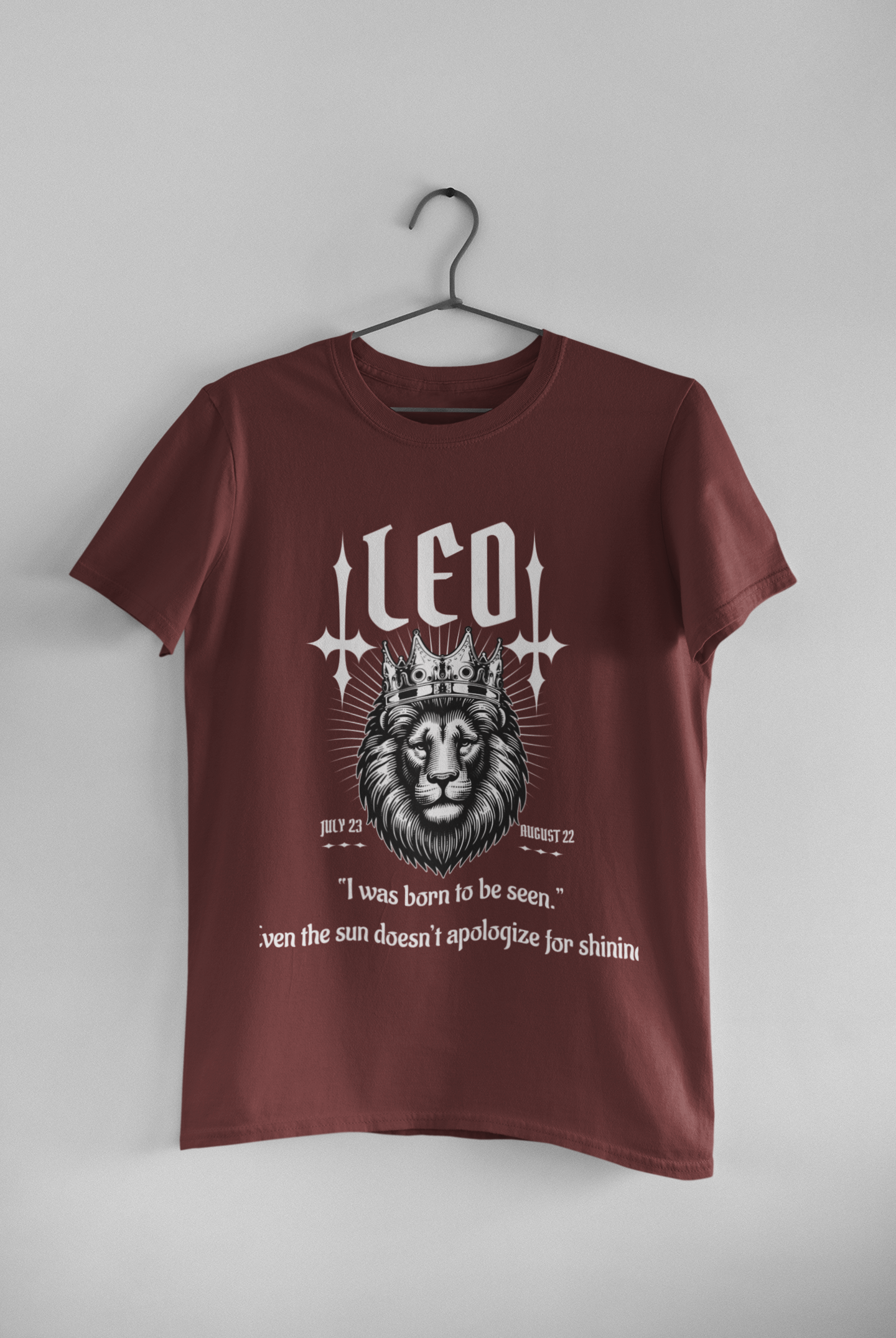 Leo Zodiac T-Shirt – Bold Lion Graphic Tee for Astrology Lovers