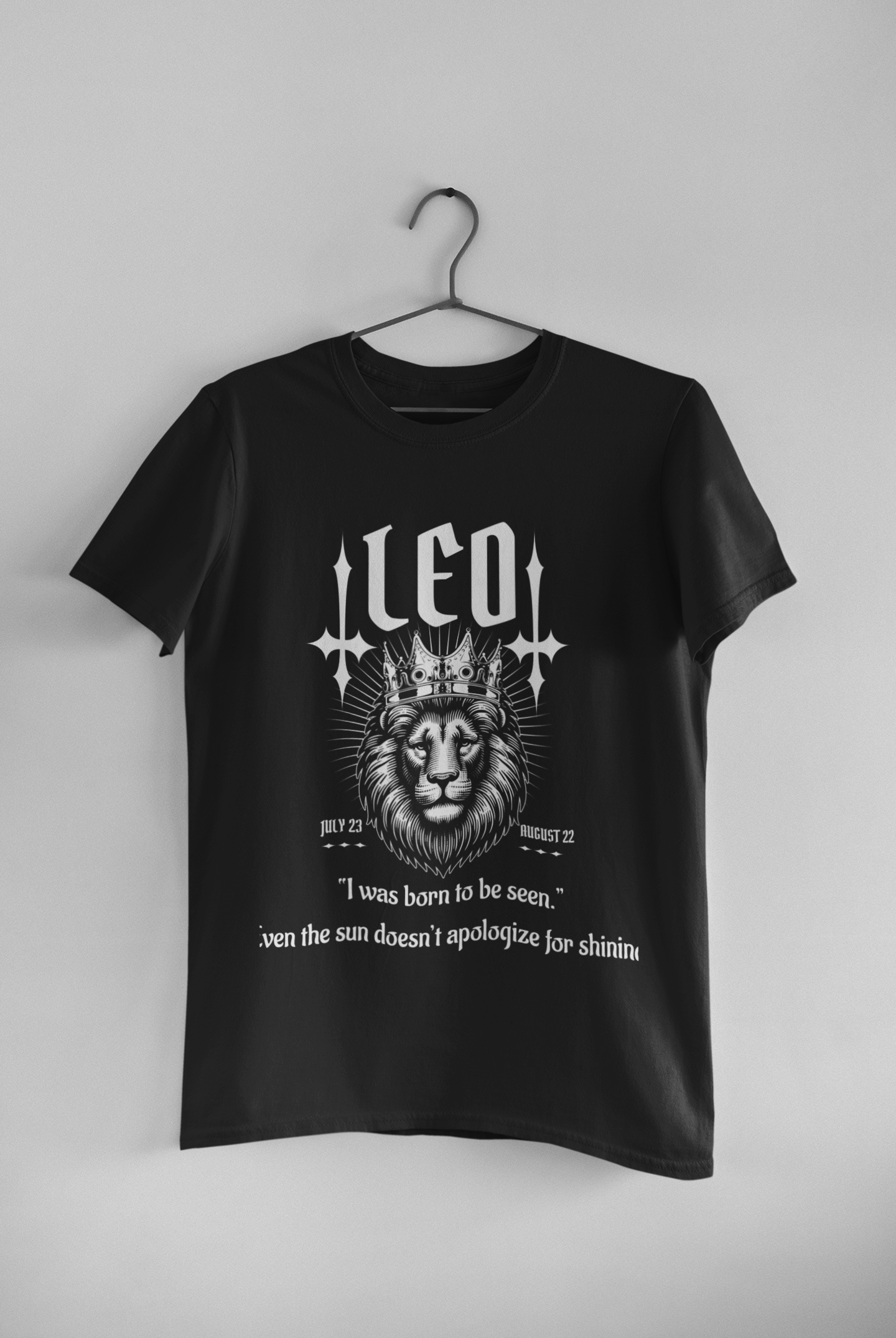 Leo Zodiac T-Shirt – Bold Lion Graphic Tee for Astrology Lovers