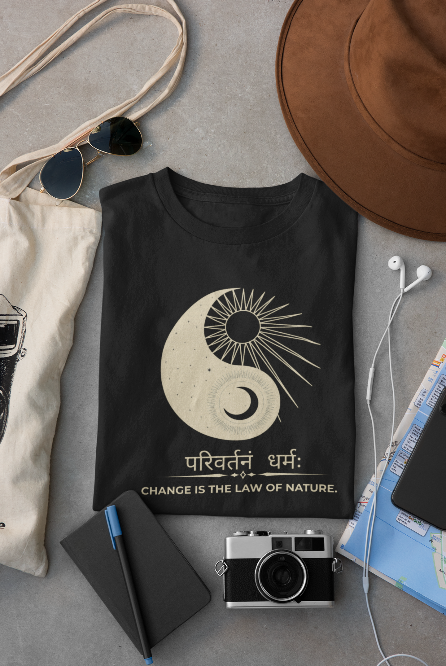 Change is the Law – Yin Yang Inspired Unisex T-Shirt