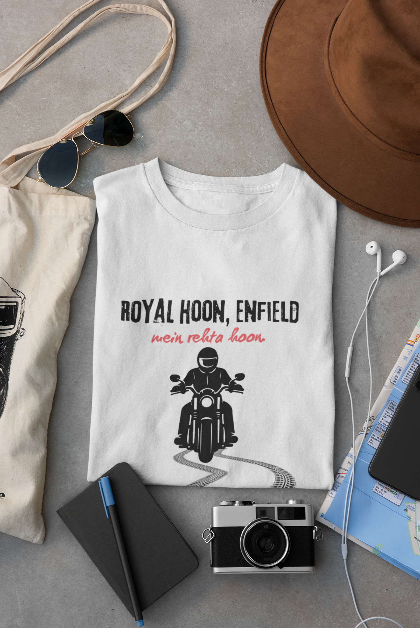 Royal Hoon Enfield – Hindi Biker T-Shirt for Men