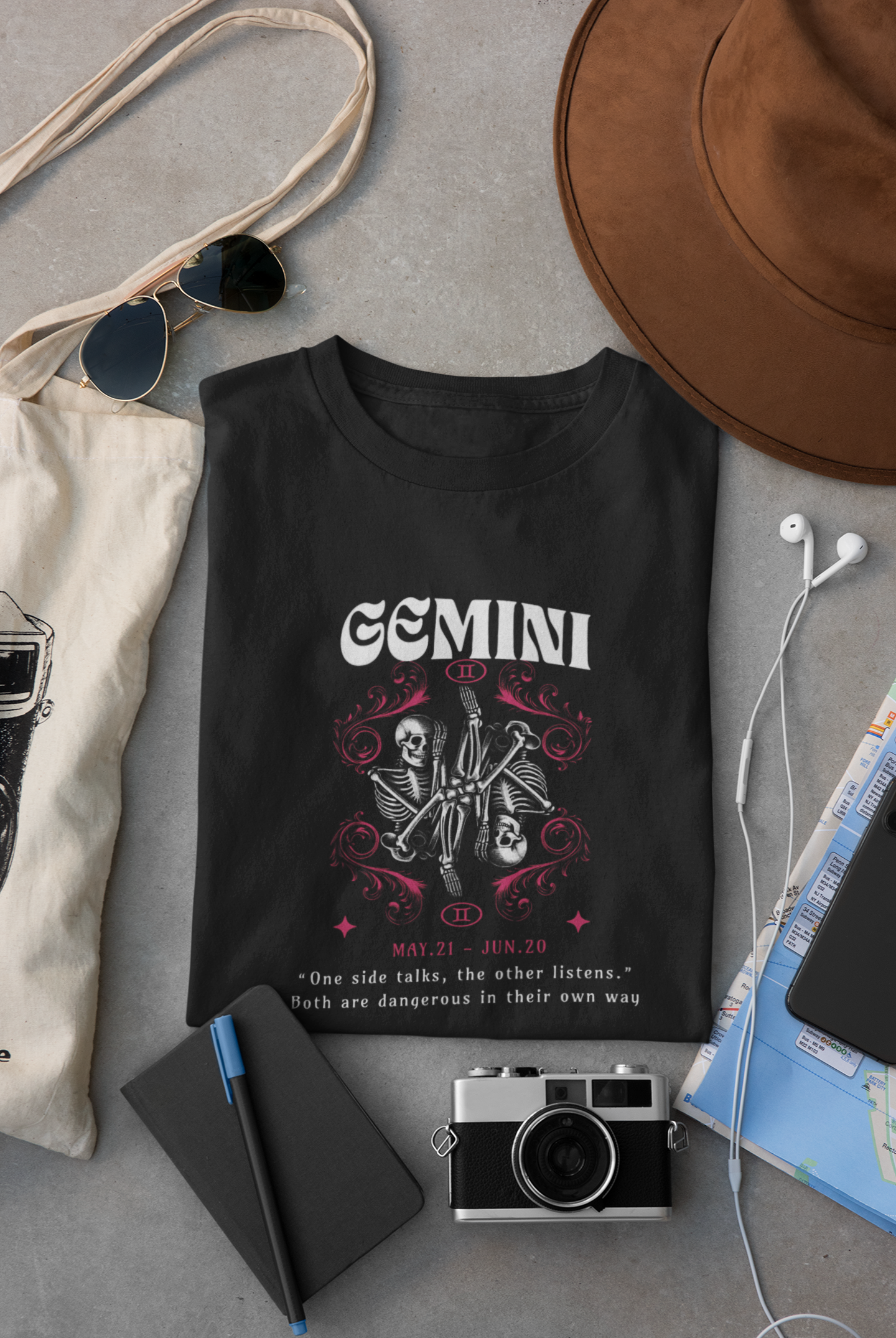 Gemini Zodiac Graphic T-Shirt – Unisex Cotton Tee