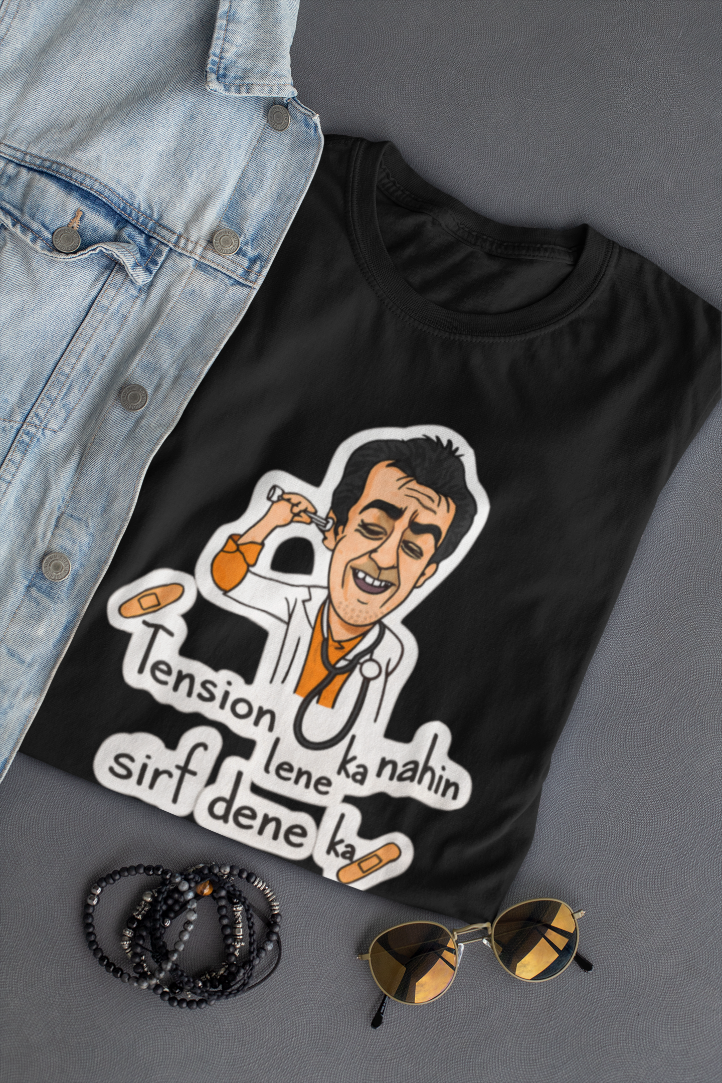 Tension Sirf Dene Ka – Funny Bollywood Dialogue Tee